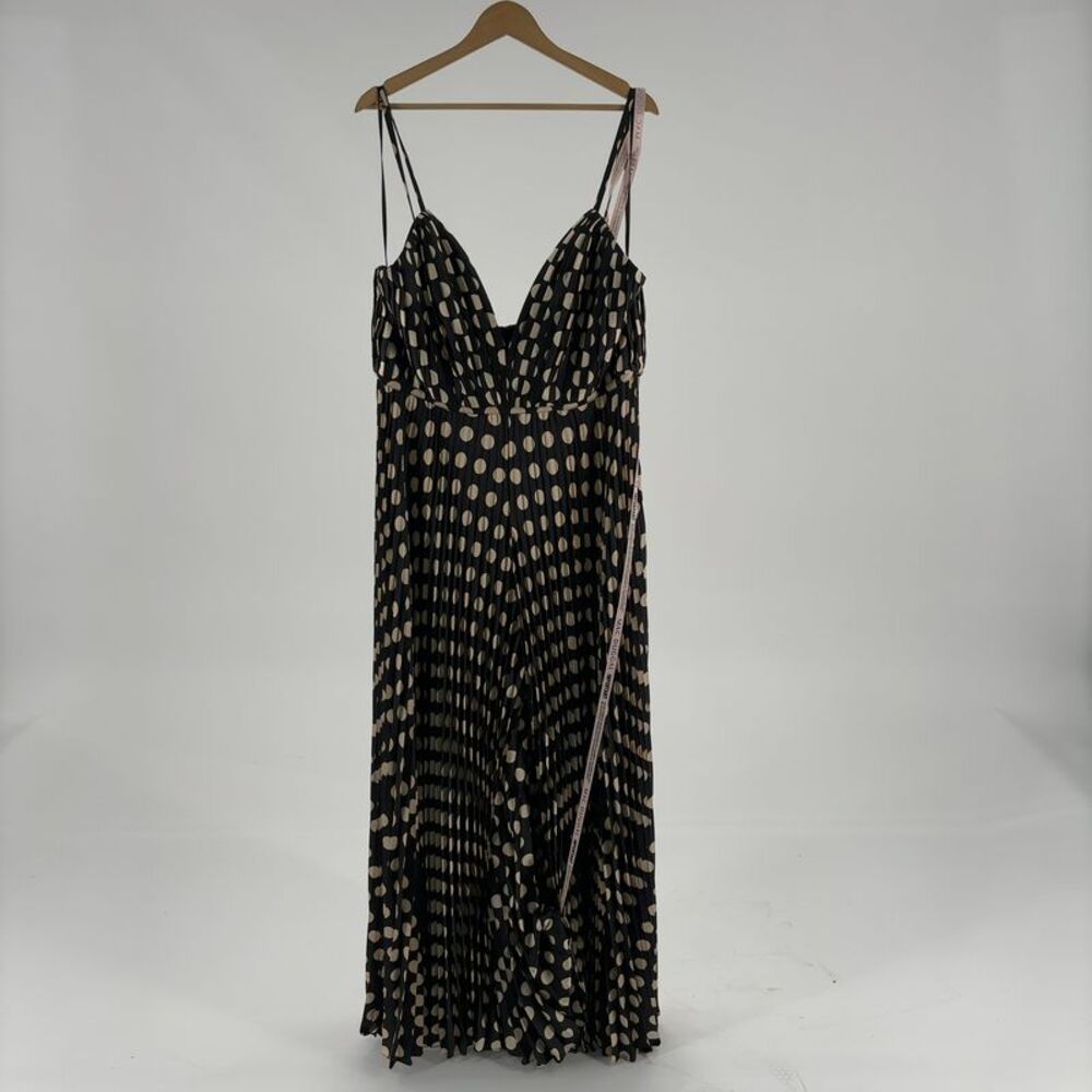 Mac Duggal Polka Dot Pleated Jumpsuit
